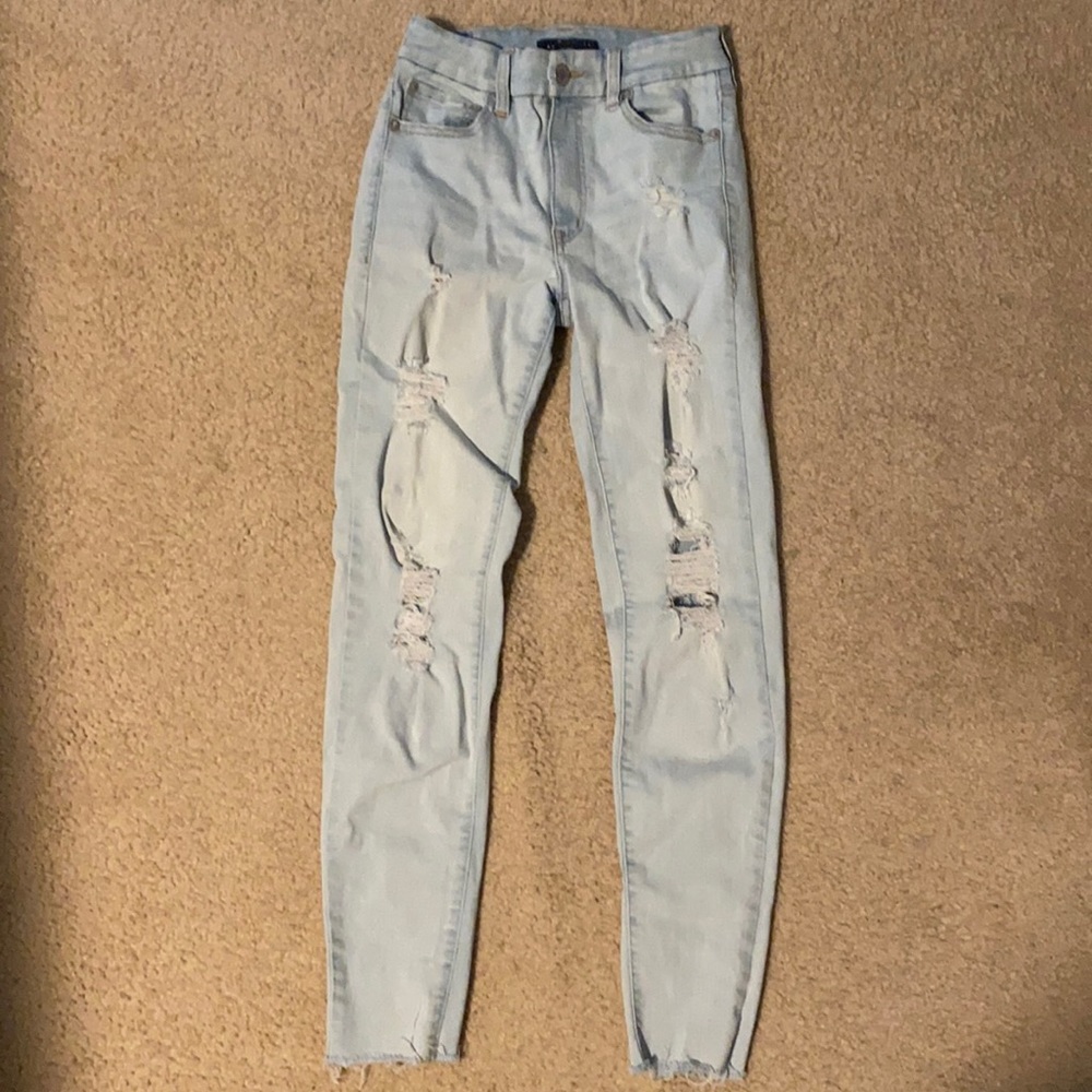 Aeropostale High Rise Curvy Jeggings.